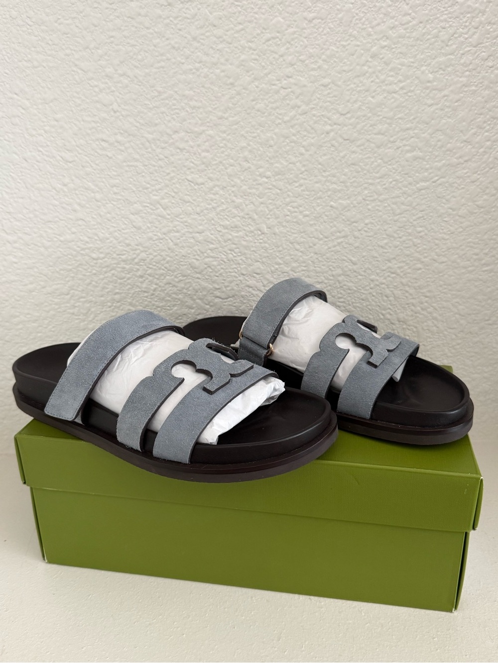 Tory Burch Logo Slide Sandals
